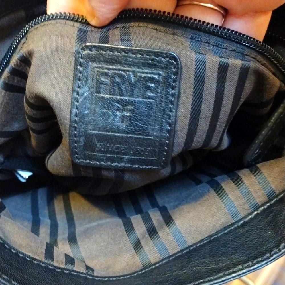 🔥Frye Black Leather Cross Body Bag Purse 💥 - Picture 8 of 16
